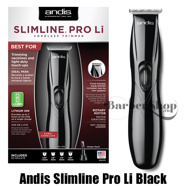 Tông đơ chấn viền Andis Slimline Pro Li Black