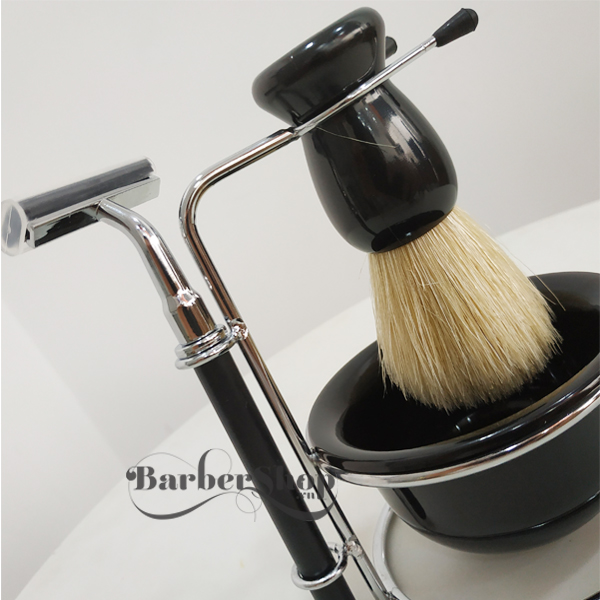 Combo dụng cụ quét kem và dao cạo râu inox Combo dụng cụ quét kem và dao cạo râu inox