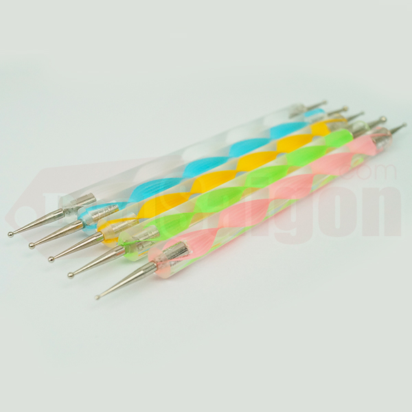 Bộ 5 cọ chấm bi 2 đầu Koria NA - 5300 ( 10 size bi) Bộ 5 cọ chấm bi 2 đầu Koria NA - 5300 ( 10 size bi)