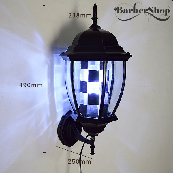 Đèn trang trí pole trắng xanh đỏ