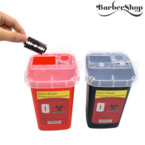 Thùng rác mini đựng lưỡi lam tiệm tóc Thùng rác mini đựng lưỡi lam tiệm tóc