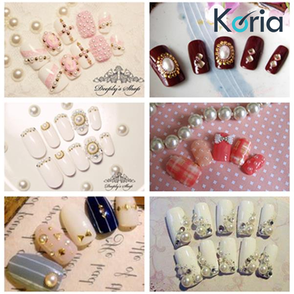 Hạt ngọc trai nhiều màu đính nail NA - 5960 Hạt ngọc trai nhiều màu đính nail NA - 5960