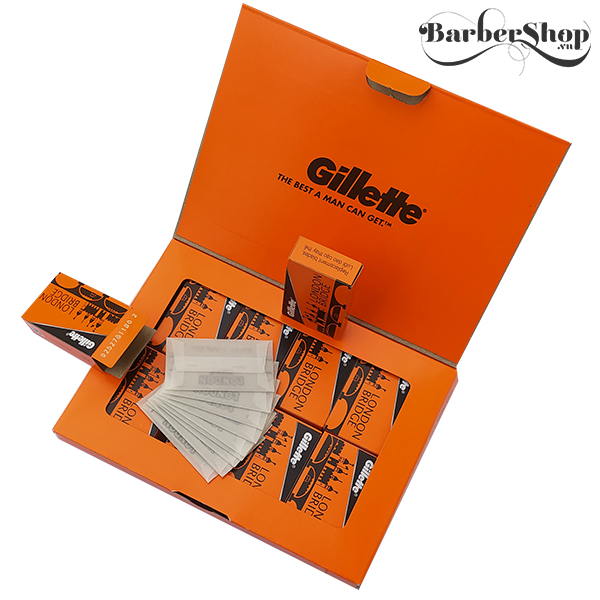 Hộp 100 lưỡi lam Gillette - London Bridge (Cam) Hộp 100 lưỡi lam Gillette - London Bridge (Cam)
