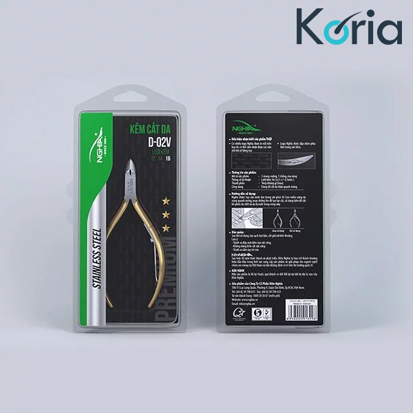 Kềm inox cắt da Nghĩa D-02V Kềm inox cắt da Nghĩa D-02V