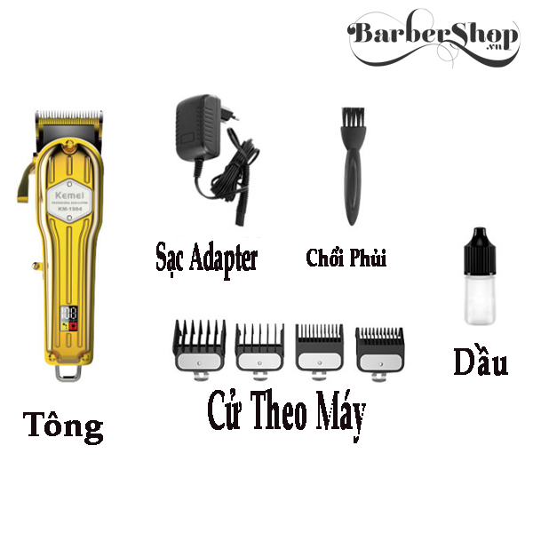 Tông đơ không dây kemei gold KM-1984 Tông đơ không dây kemei gold KM-1984