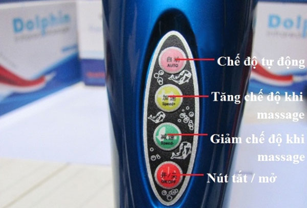 máy massage cá heo nút điện tử