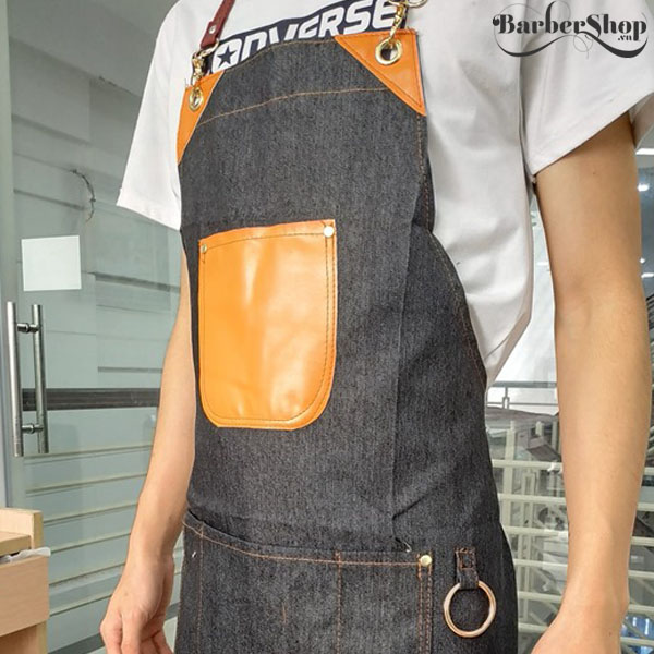 Tạp dề Barber Jean túi da BJ - 150 Tạp dề Barber Jean túi da BJ - 150